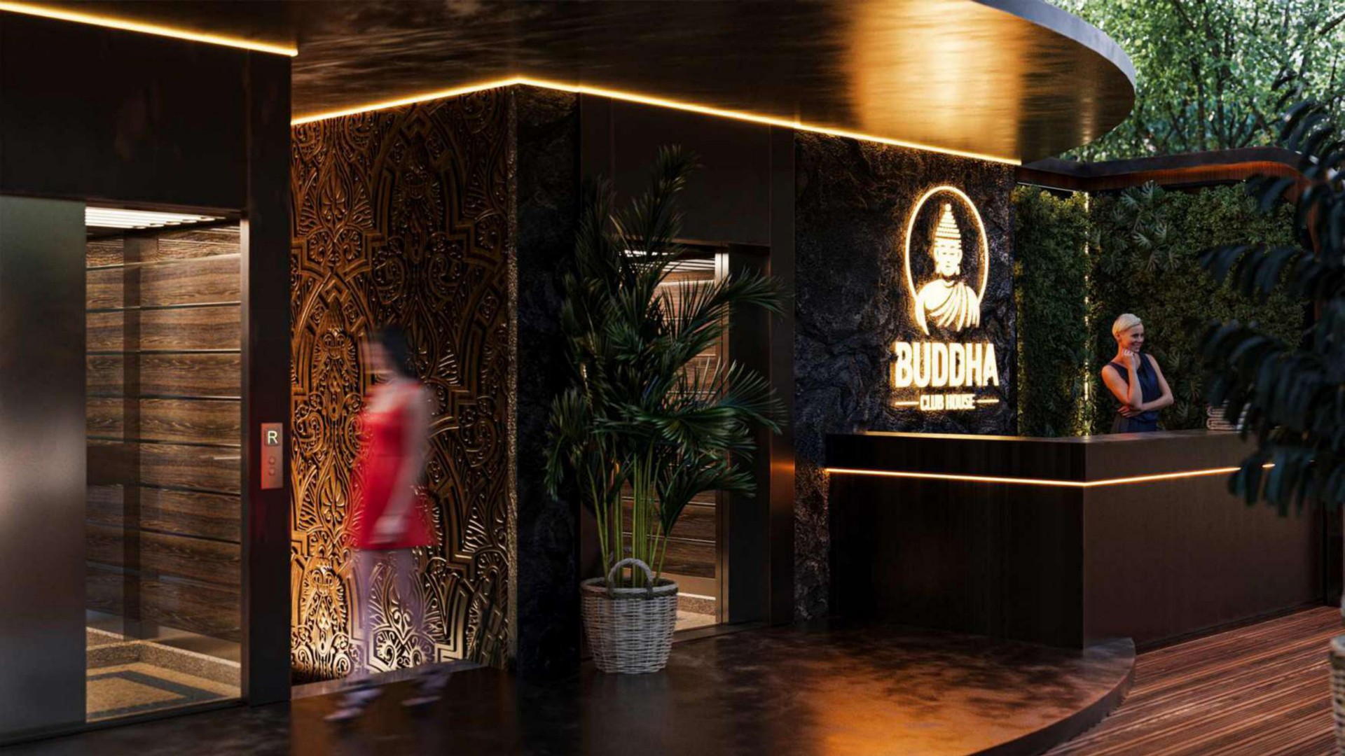 BUDDA · лобби с сауной